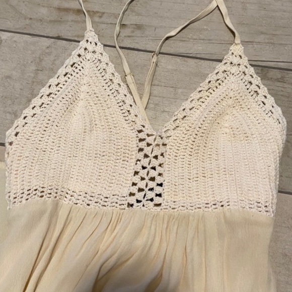 Lulu's Ivory Crochet Top Maxi Dress - Picture 8 of 8